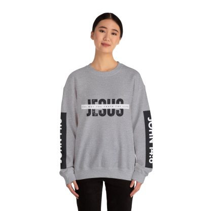 Faith & Comfort Combined – John 4:6 Bible Verse Unisex Crewneck Sweatshirt | Christian Apparel Sharing the Good News - Image 12