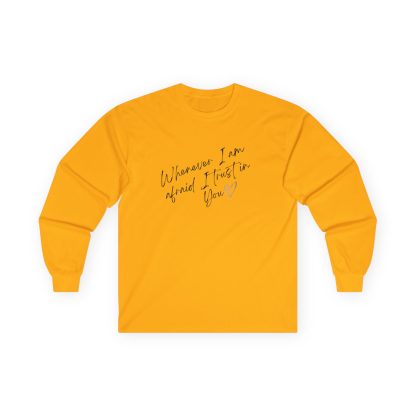 Unisex Ultra Cotton Long Sleeve Tee – "When I Am Afraid" | Inspirational Christian Apparel | 100% Cotton | Classic Fit - Image 7