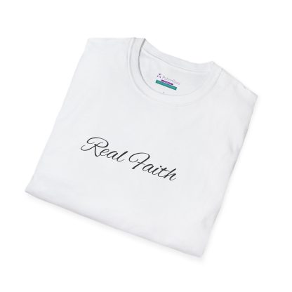 Softstyle 'Real Faith' T-Shirt – Unisex Christian Apparel, Comfortable Faith Shirt, Inspirational Everyday Tee - Image 4