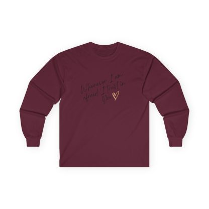 Unisex Ultra Cotton Long Sleeve Tee – "When I Am Afraid" | Inspirational Christian Apparel | 100% Cotton | Classic Fit - Image 16