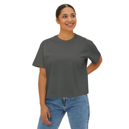 Women’s "Pray, Work, Trust God" Boxy Tee | Faith-Based Oversized T-Shirt | Christian Cropped Relaxed Fit - Image 15