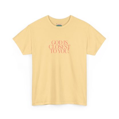 Unisex Heavy Cotton "God is Closest" Faith Tee – Inspirational Christian Apparel for Daily Comfort - Perfect Gift - Image 7