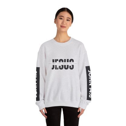 Faith & Comfort Combined – John 4:6 Bible Verse Unisex Crewneck Sweatshirt | Christian Apparel Sharing the Good News - Image 8