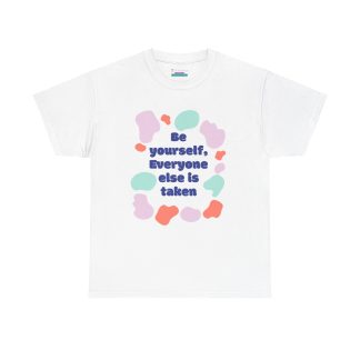 Unisex Heavy Cotton "Be Yourself" T-Shirt – Inspirational Graphic Tee | Casual Cotton Shirt, Motivational Gift